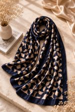 Silk-Like Geometric Printed Scarf